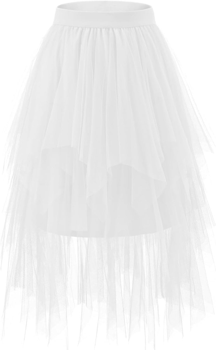 Rokken voor Vrouwen - Trendy Elastische Taille Asymmetrische Tutu Homecoming Halloween A-Lijn Rok