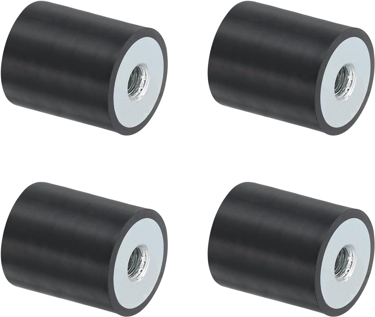 4 stuks 20 x 25 mm M6 rubberen schokdempers, vrouwelijke schroefdraad, trillingsisolerende houders, vervanging voor trillingsdempende lagers, geluidsarm plat voetblok