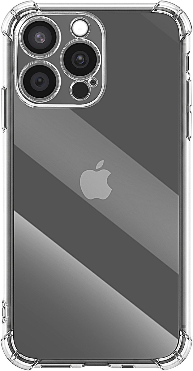 Mayaxess, Hoesje Geschikt voor Apple iPhone 15 Pro Max Schokbestendig met Versterkte Hoeken, Transparant