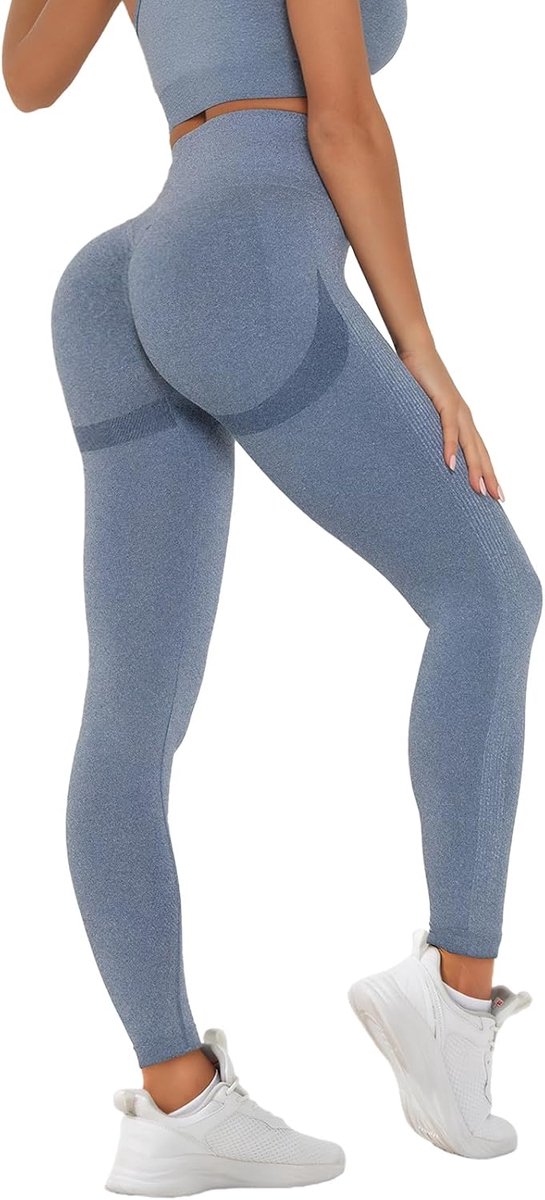 Leggings voor dames, hoge taille, naadloos, push-up, sportlegging voor dames, ondoorzichtig, vormende sportbroek voor yoga, fitness, gym, workout