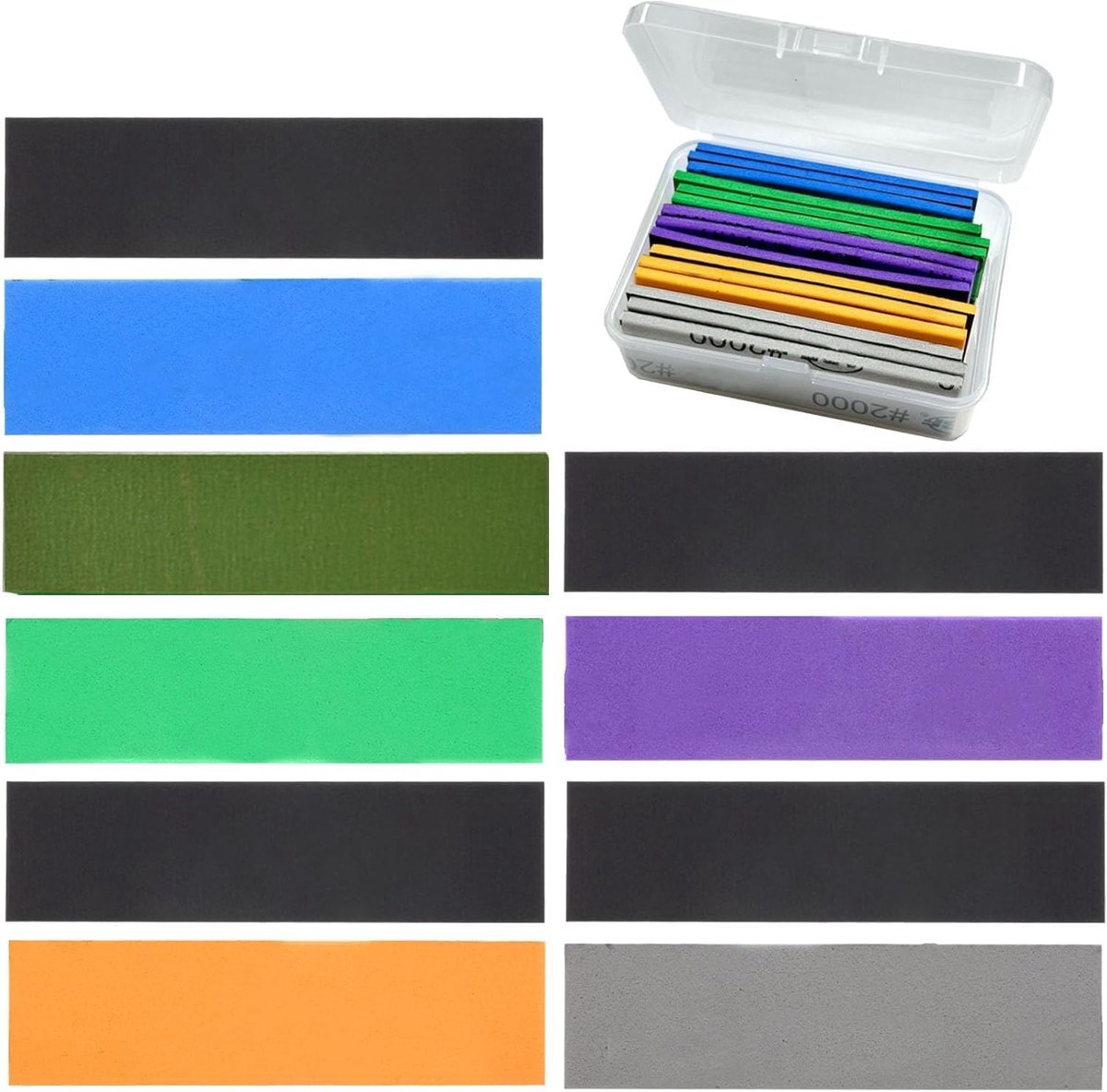Set of 15 Professional Reusable Scouring Sponges 800-2000 Grit for Wood/Metal/Plasterboard - Wet and Dry - ShopVlot