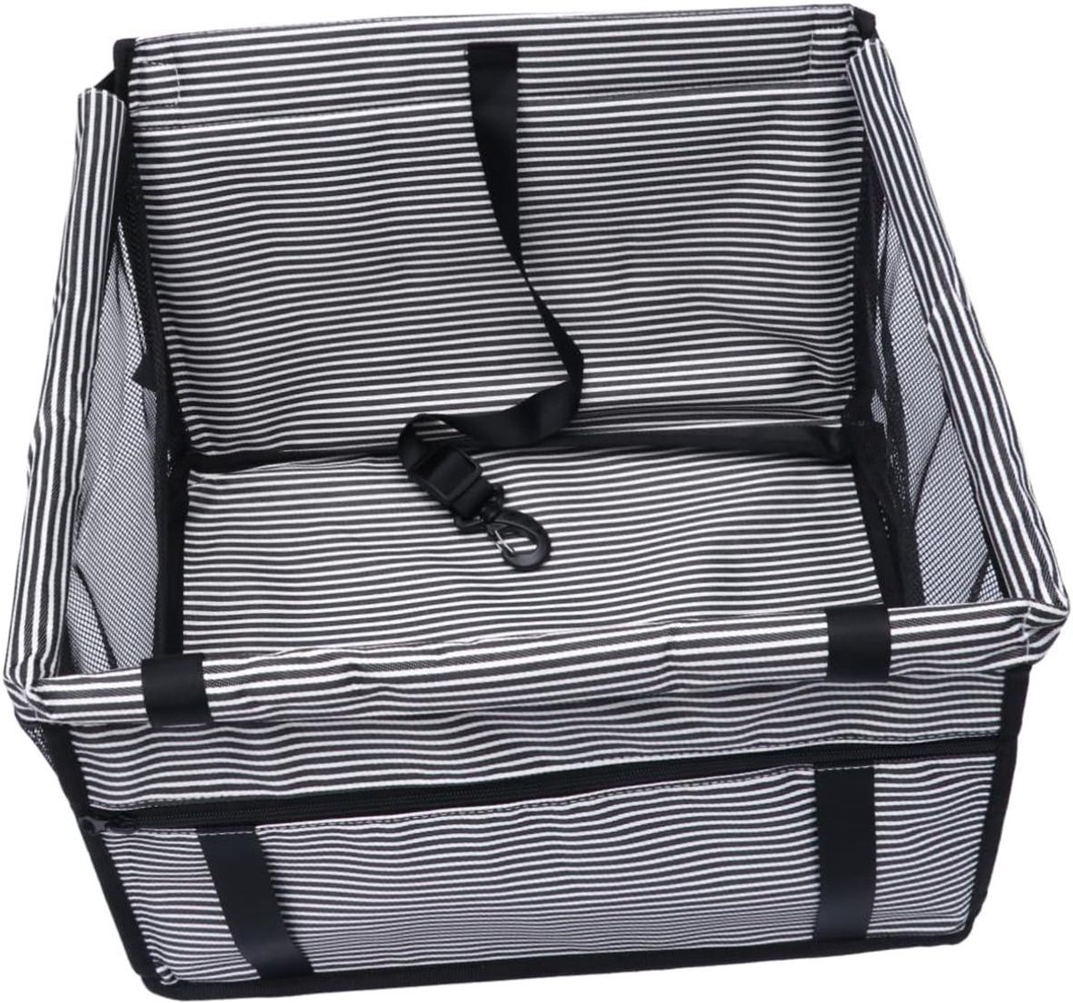 Honden Autostoel - Honden Stoelverhoger - Veilig Reizen - Ademend Mesh - 38x39cm - Zwart