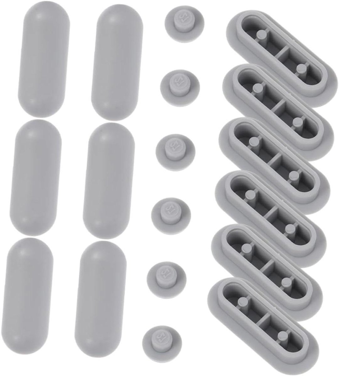 Toiletbril Afstandhouders - Toiletbril Bumpers - Hygiënisch Werken - Antislip Bodemontwerp - 18 Stuks - Grijs