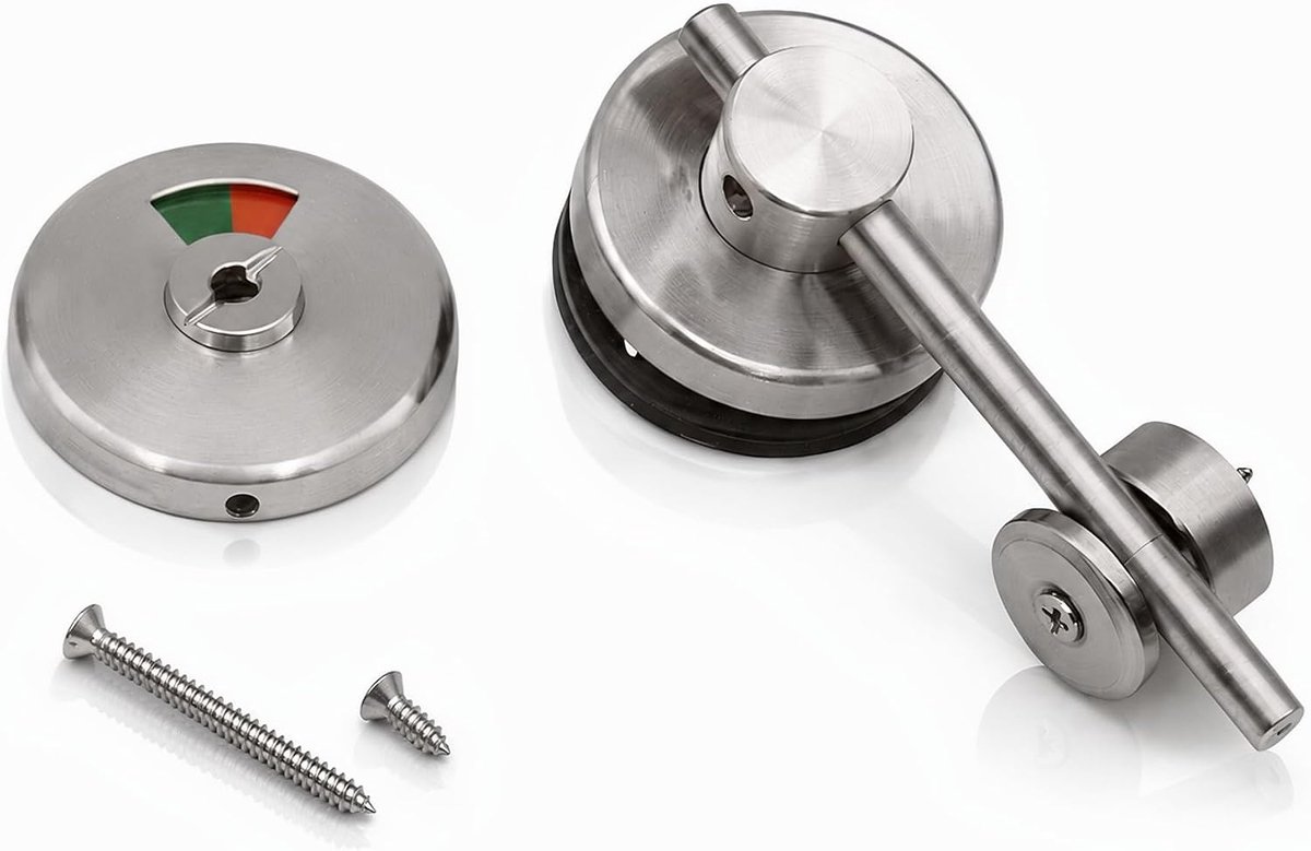 SnelShoppen - Latch Displays Lock met Privacy Indicator voor Toiletdeur - Vacant Engaged Systeem voor Badkamer, WC, Publieke Ruimtes, Rood/Groen
