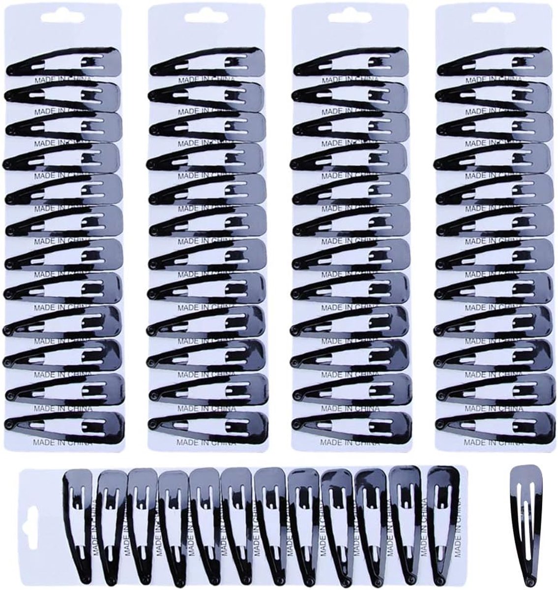 60pcs hair clips barrettes 2 inch snap non slip metal barrettes - ShopVlot