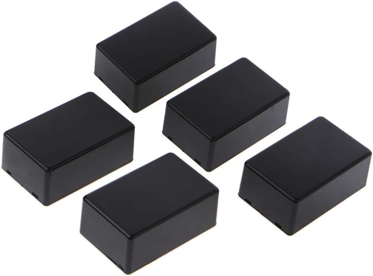 5pcs Plastic Electronic Project Case Instrument Case DIY Case 70x45x30mm - Black - ShopVlot