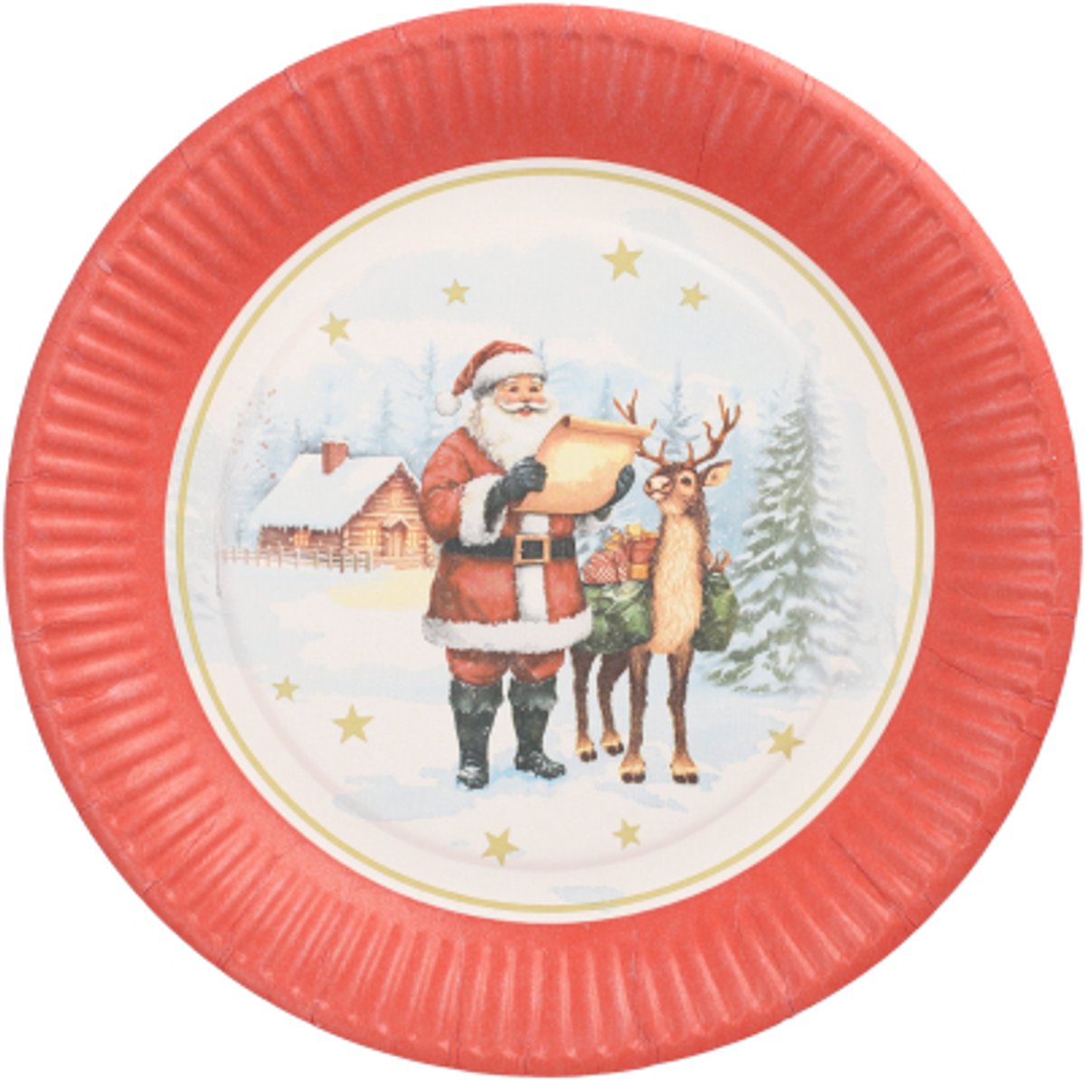 20x 10 Borden karton rond Ø 23 cm Dear Santa