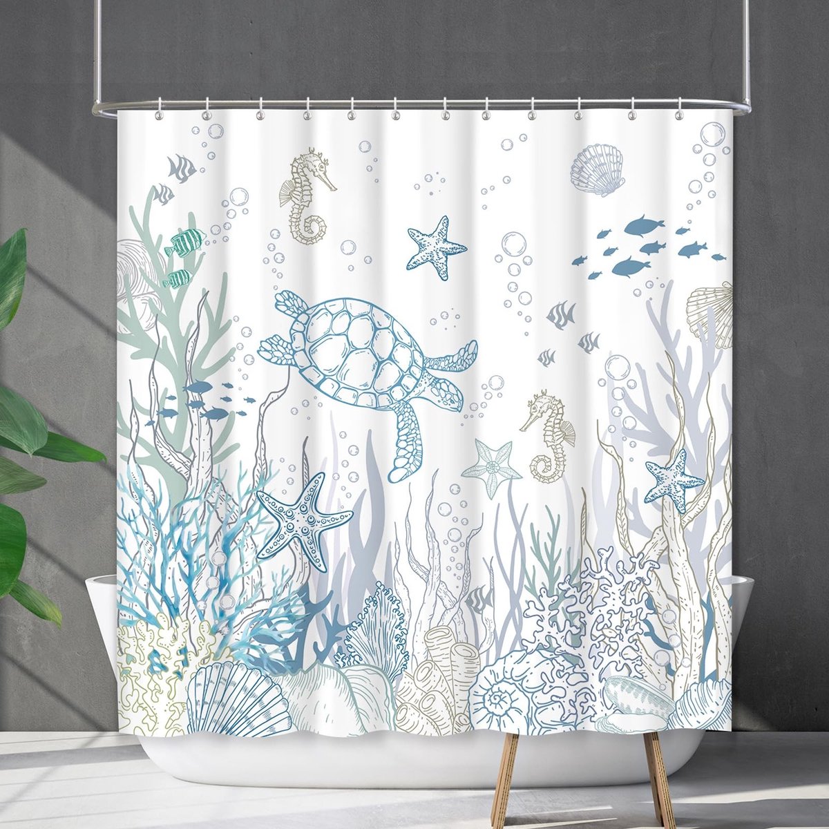 Omgoods - Douchegordijn Anti-Schimmel 180 x 180 cm - Machinewasbaar en Sneldrogend