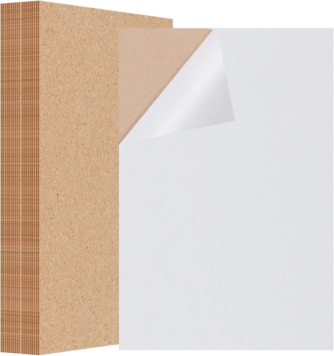 20 Stuks Zelfklevende Kurkbladen 1mm Dikte 21x29,7cm voor Coasters, Wanddecoratie en DIY Projecten