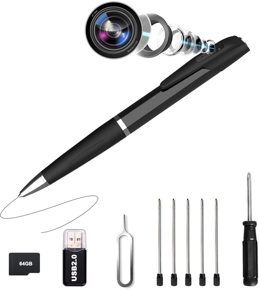 Omgoods - Mini Camera met 64GB TF Kaart en HD Beeldkwaliteit
