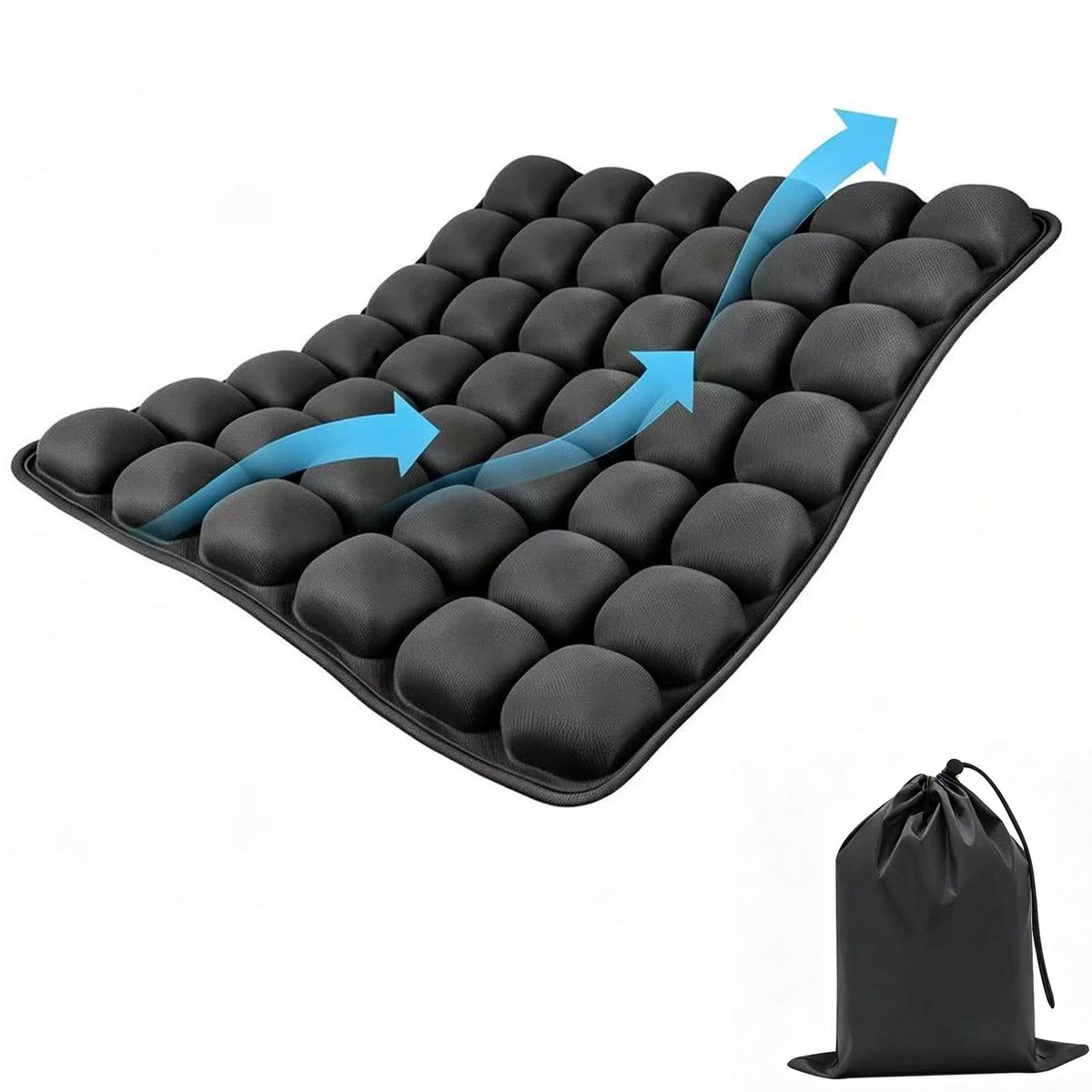 Omgoods - Opblaasbaar Reiskussen voor Vliegtuigstoel - Ergonomische Comfortondersteuning