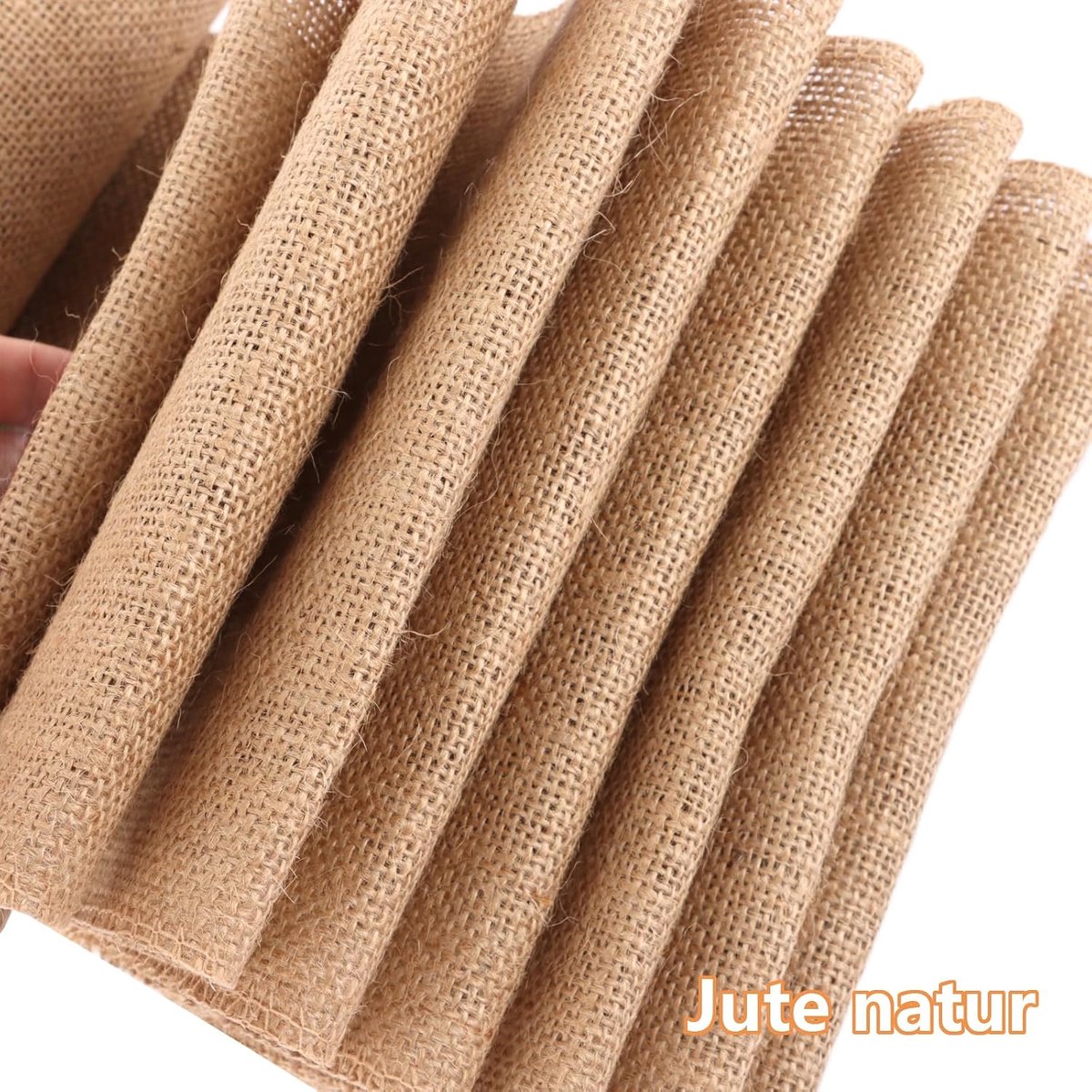 SnelShoppen - 2 Rollen Jute Tafelrokken 20cm x 10m, Natuurlijke Jute Stof, Beige Tafelrunner voor Bruiloften, Tuinfeesten, DIY Decoratie met Jute Touw