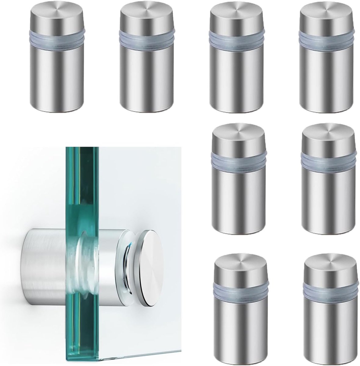 Reclame Nagels Spacers 12 x 20 mm - RVS - Geschikt voor borden en spiegels - Veilige bevestiging - ShopVlot