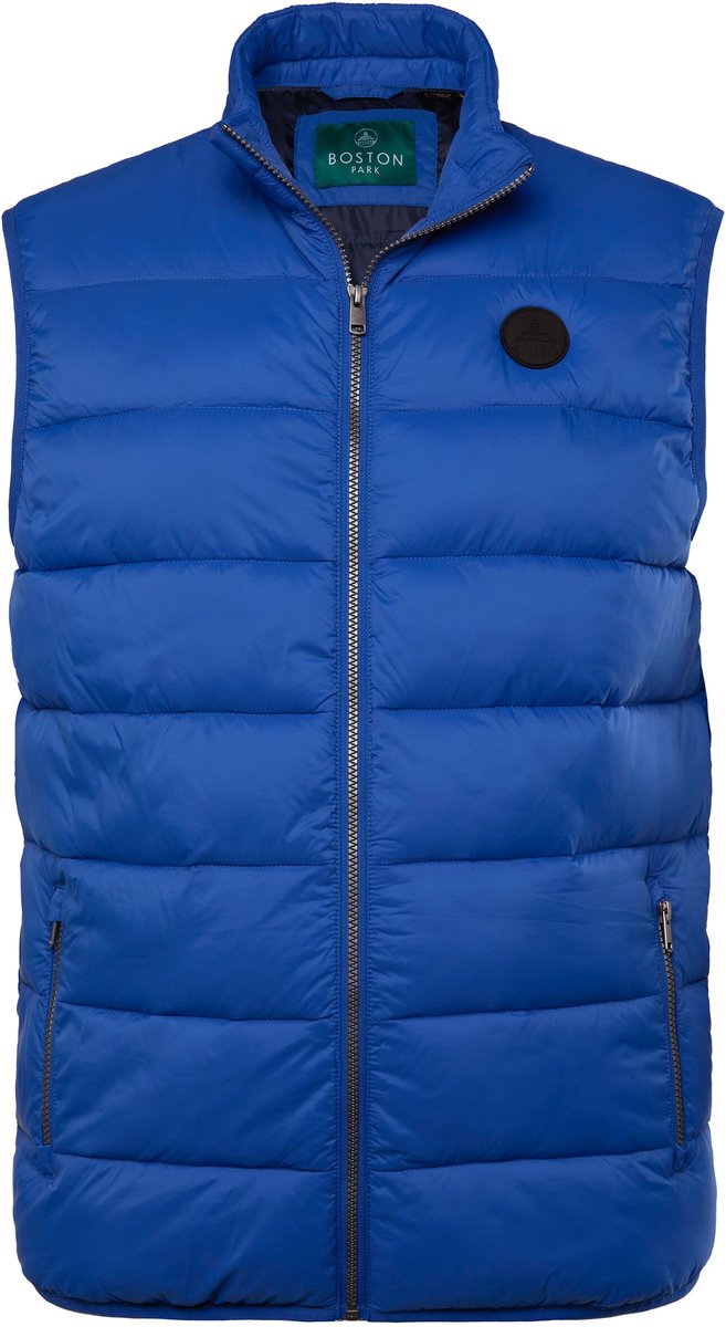 Boston Park - Heren - Doorgestikte bodywarmer opstaande kraag zakken - Blauw - Maat 68+