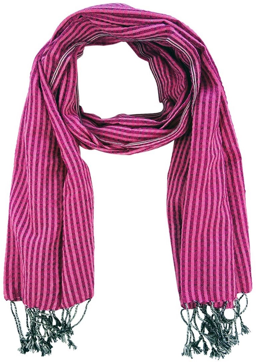 Omgoods - Traditionele Katoenen Sjaal in Roze
