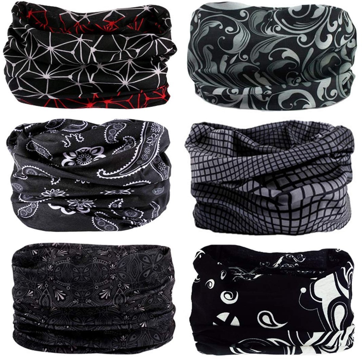Omgoods - Set van 6 Naadloze Multifunctionele Bandana's