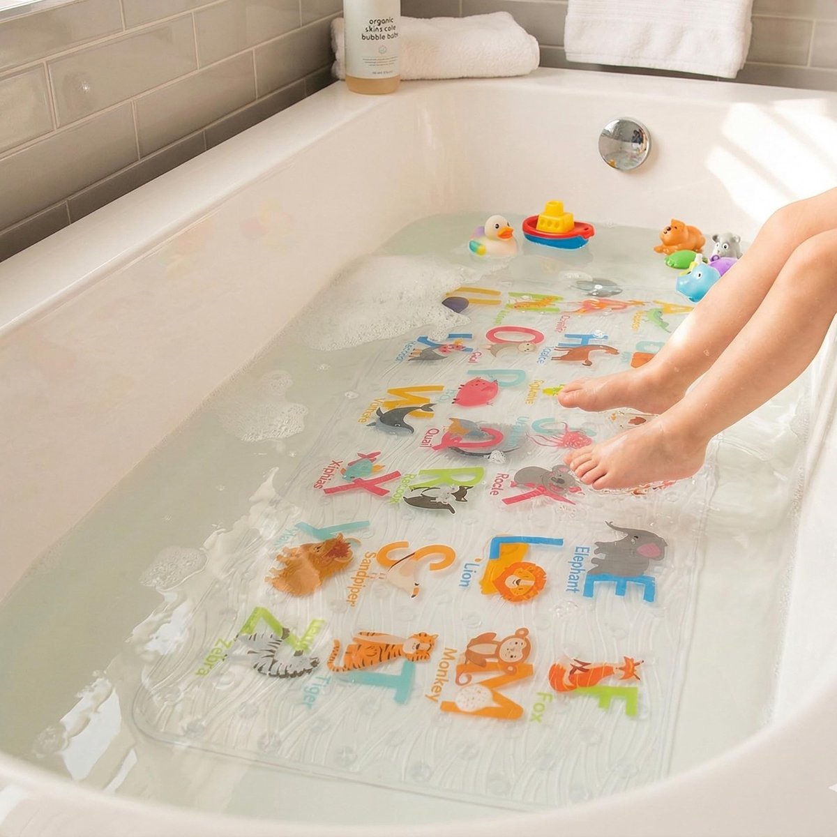 Omgoods - Cartoon Antislip Badmat, XL 90 x 40 cm, Voor Glad oppervlak