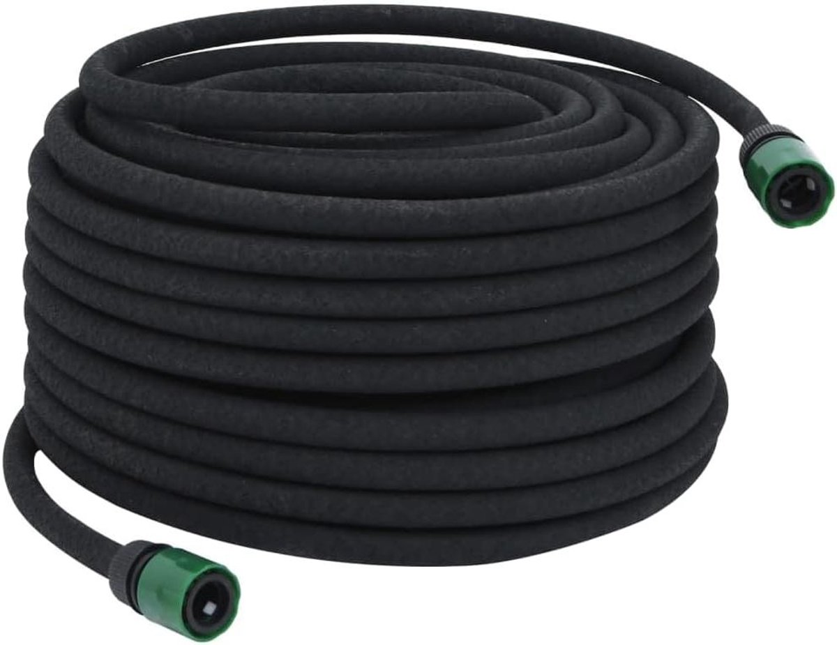 Tuinslang - Waterleidingslang Gazon - Tuin Irrigatie - Flexibel Robuust Rubber - 50 meter - Zwart