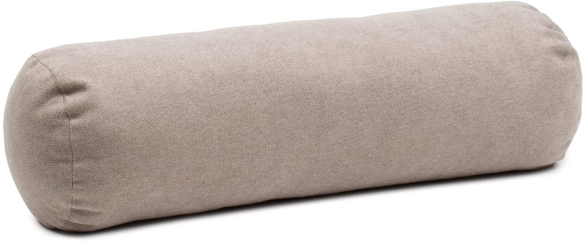Omgoods - Rolkussen met Rits - Darco 60 x 20 cm Taupe voor Nekondersteuning en Decoratie
