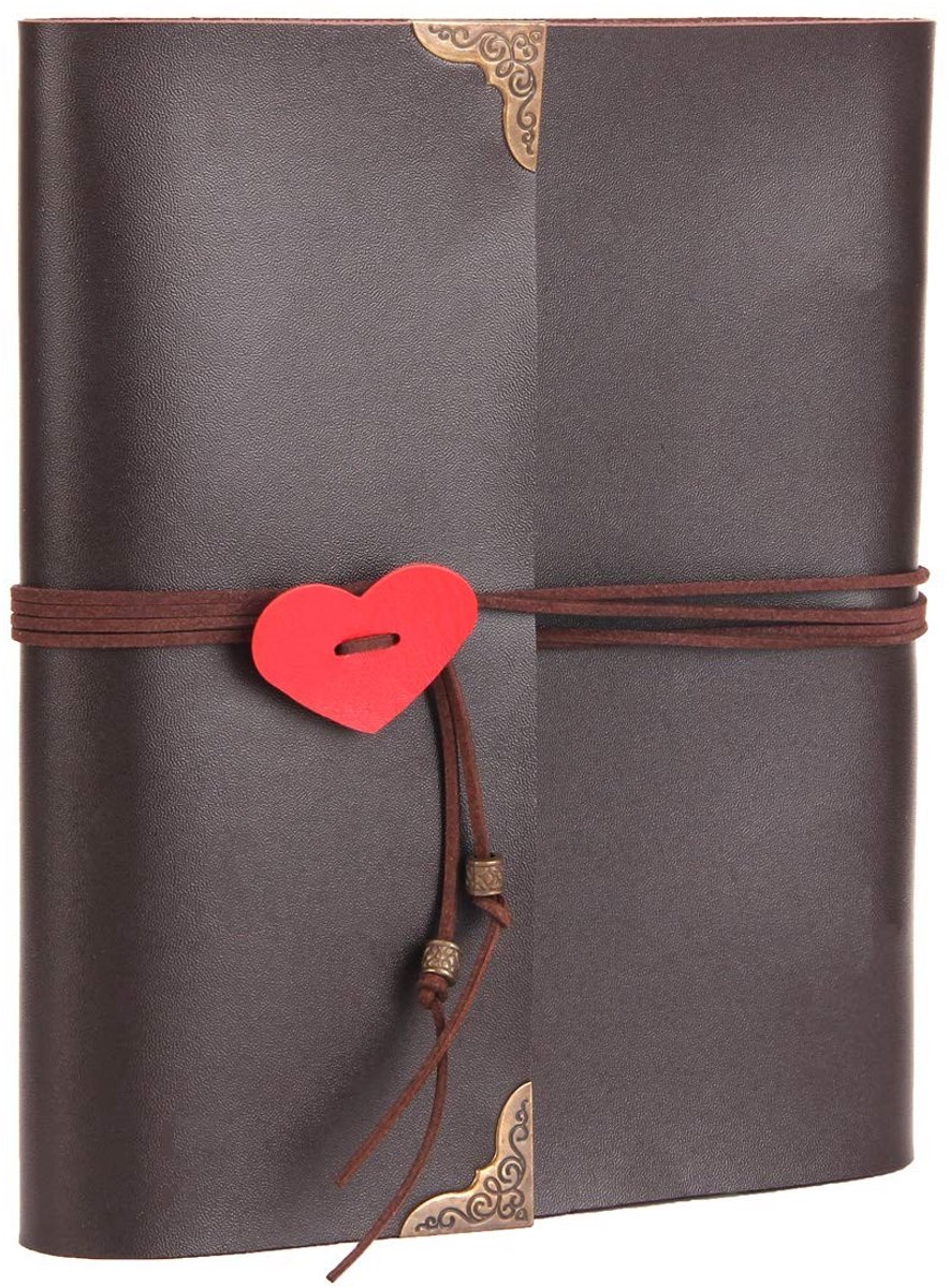 Omgoods - Leer Fotoalbum voor DIY Ontwerpen, Vintage Gastenboek