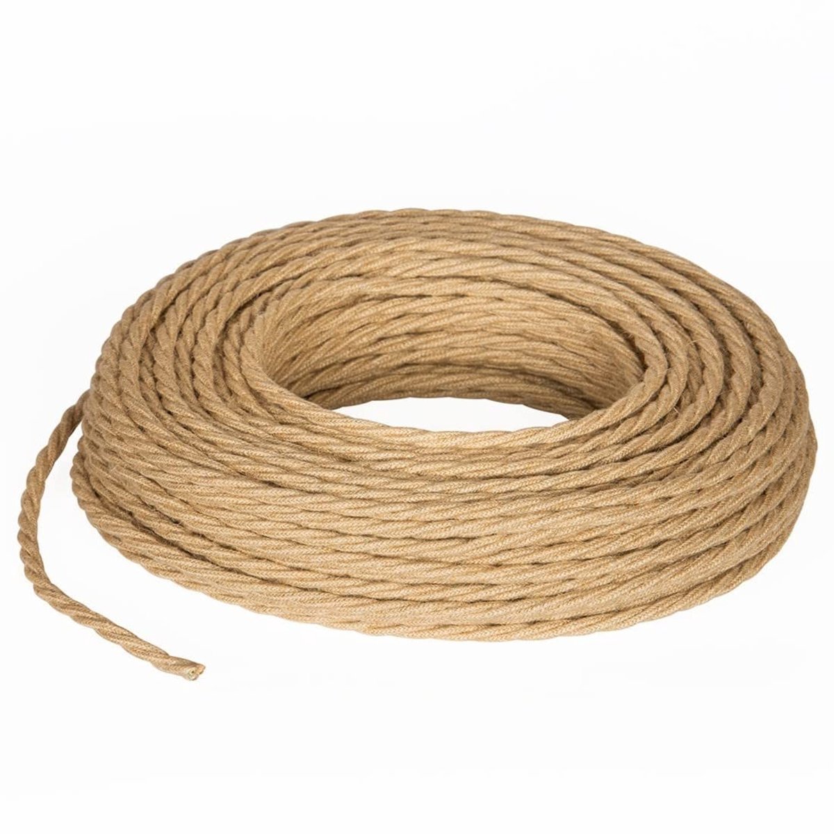 Omgoods - Textiele Lampenkabel Jute 5m 3-aderig