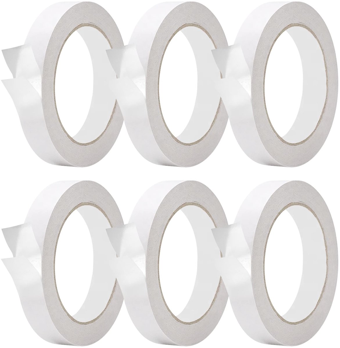 Omgoods - Dubbelzijdige Tape Extra Sterk - Transparante Plakband voor DIY en Scrapbooking (Pack van 6 Rollen)