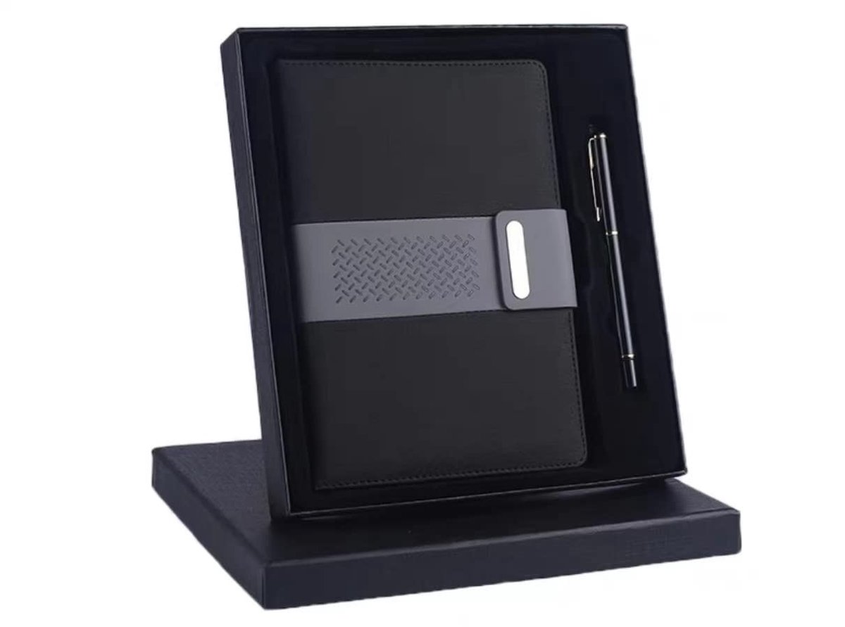 Omgoods - Klassiek Leather A5 Notitieboek met Pen voor Reizen