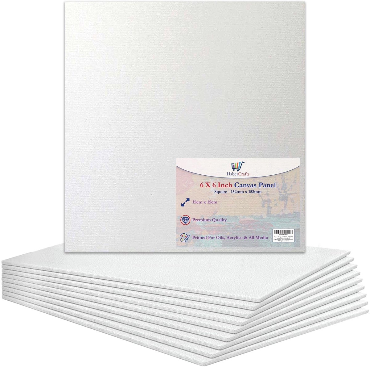 Omgoods - Set van 10 Doekpanelen voor Schilderen 15x15cm