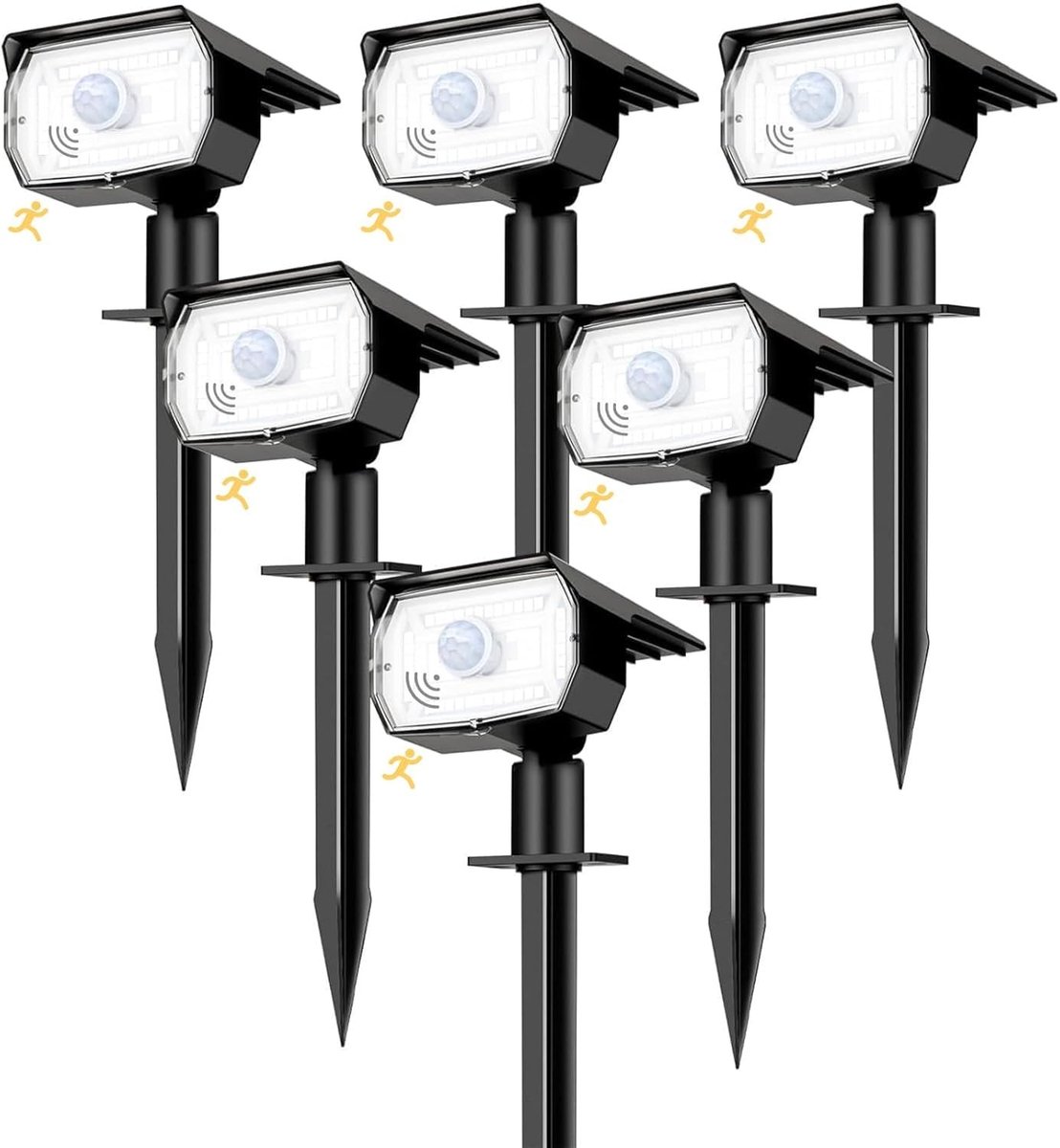 Omgoods - Zonne-energie Tuinverlichting Set van 6 Stuks
