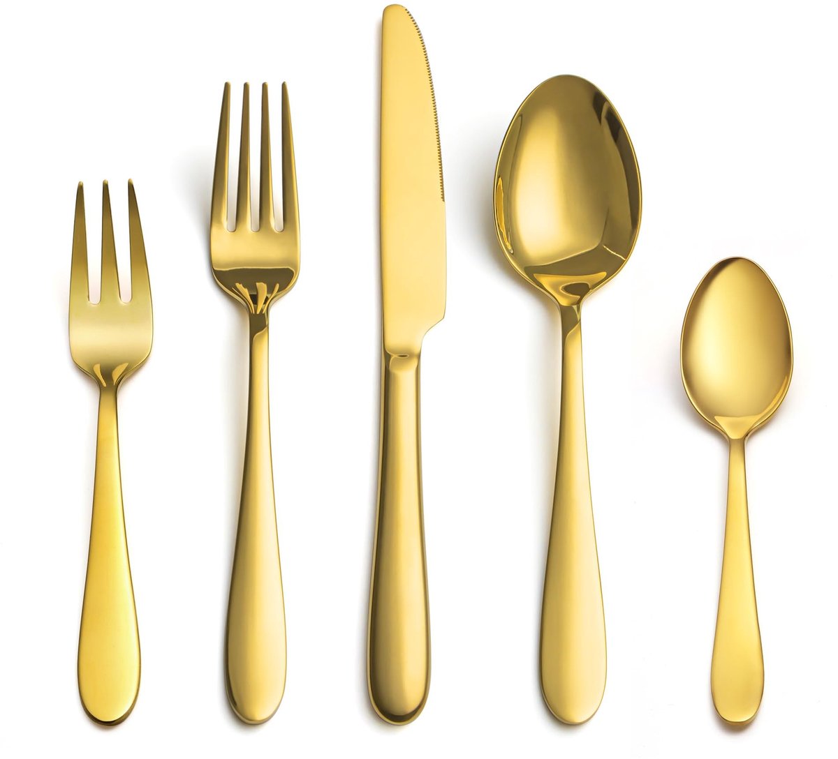 Omgoods - Gouden Bestekset voor 6 Personen, 30-delig Premium Roestvrijstaal