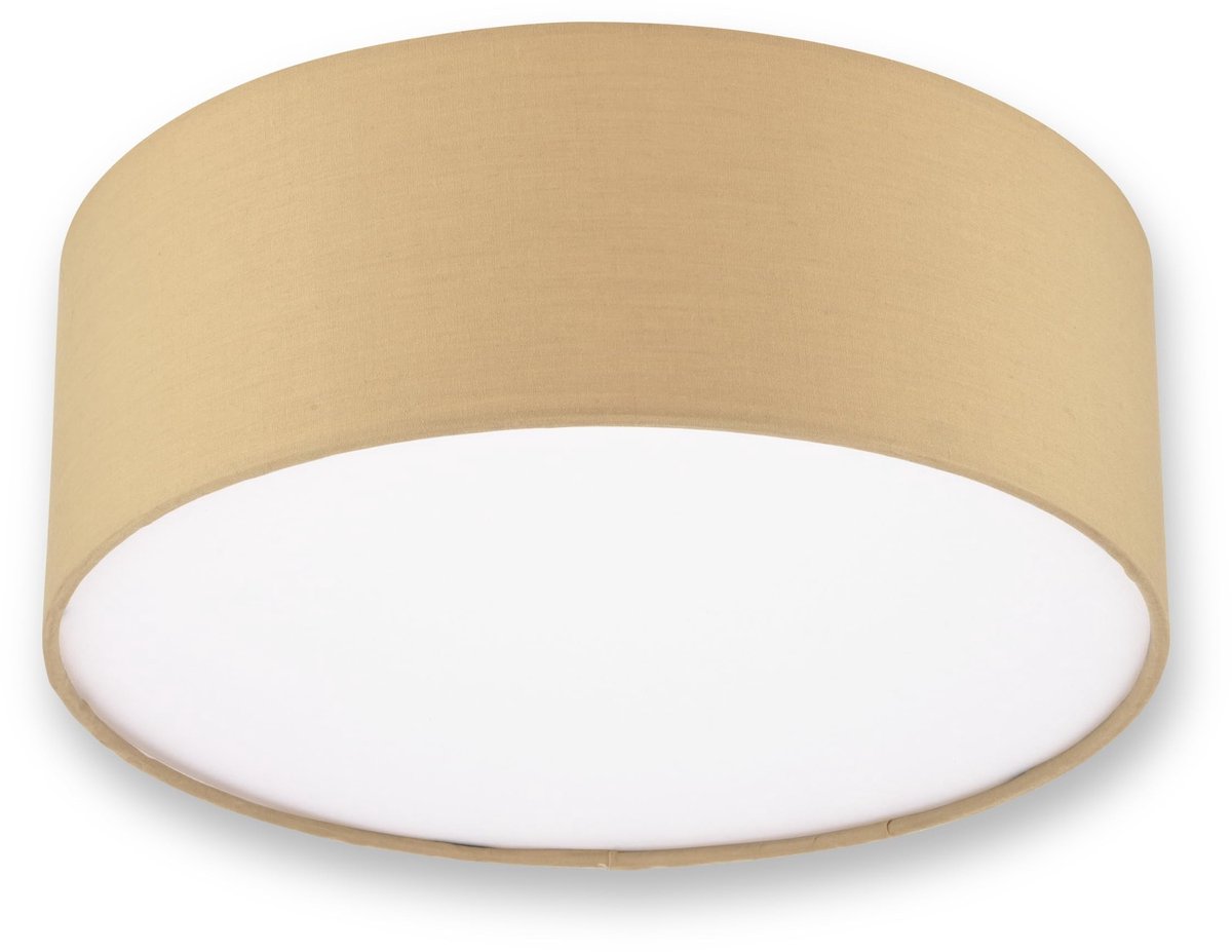 Omgoods - Ronde Plafondlamp 30 cm met Stoffen Lampenkap in Modern Design