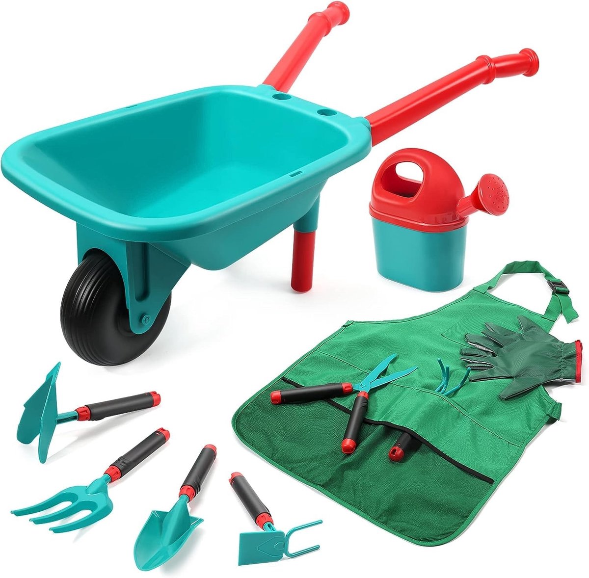 Omgoods - Kindertuingereedschap Set met Kruiwagen en Accessoires