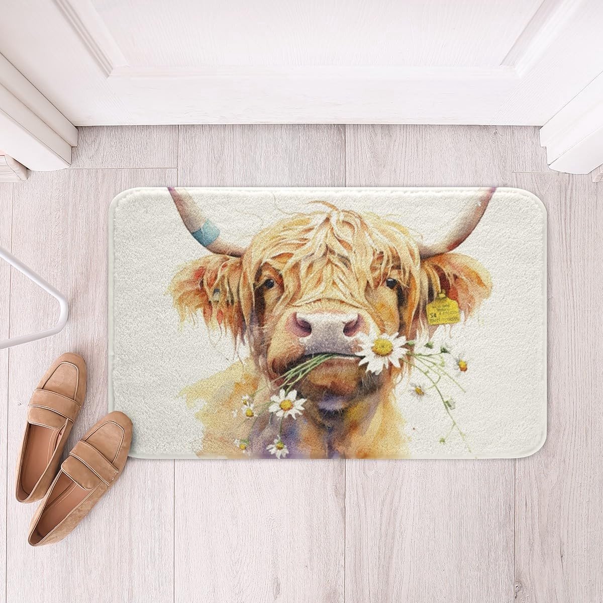 Omgoods - Highland Cow Badmat 16 x 24 Inch voor Badkamerdecoratie