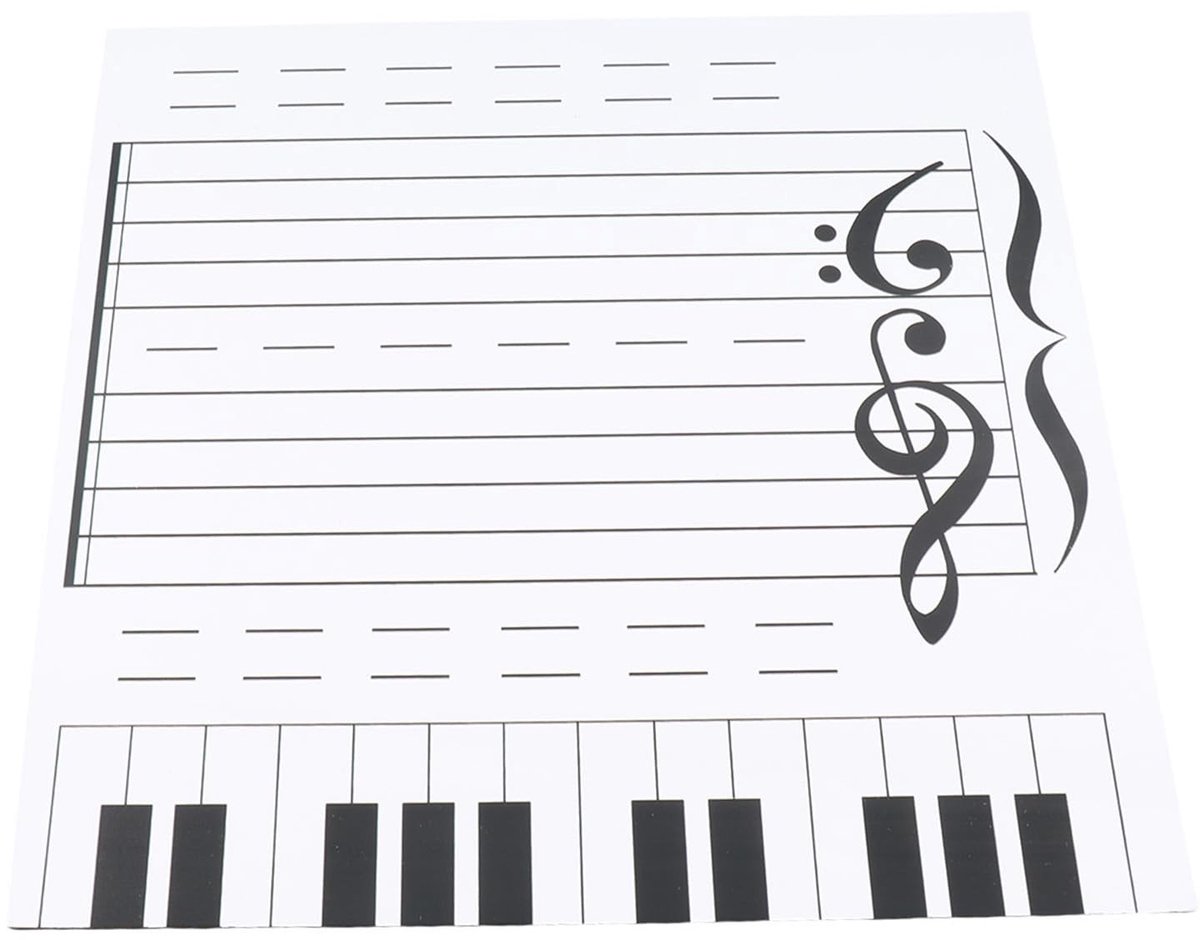 Omgoods - Magnetisch Whiteboard Dubbelzijdig 4mm Dikte voor Muzieklessen