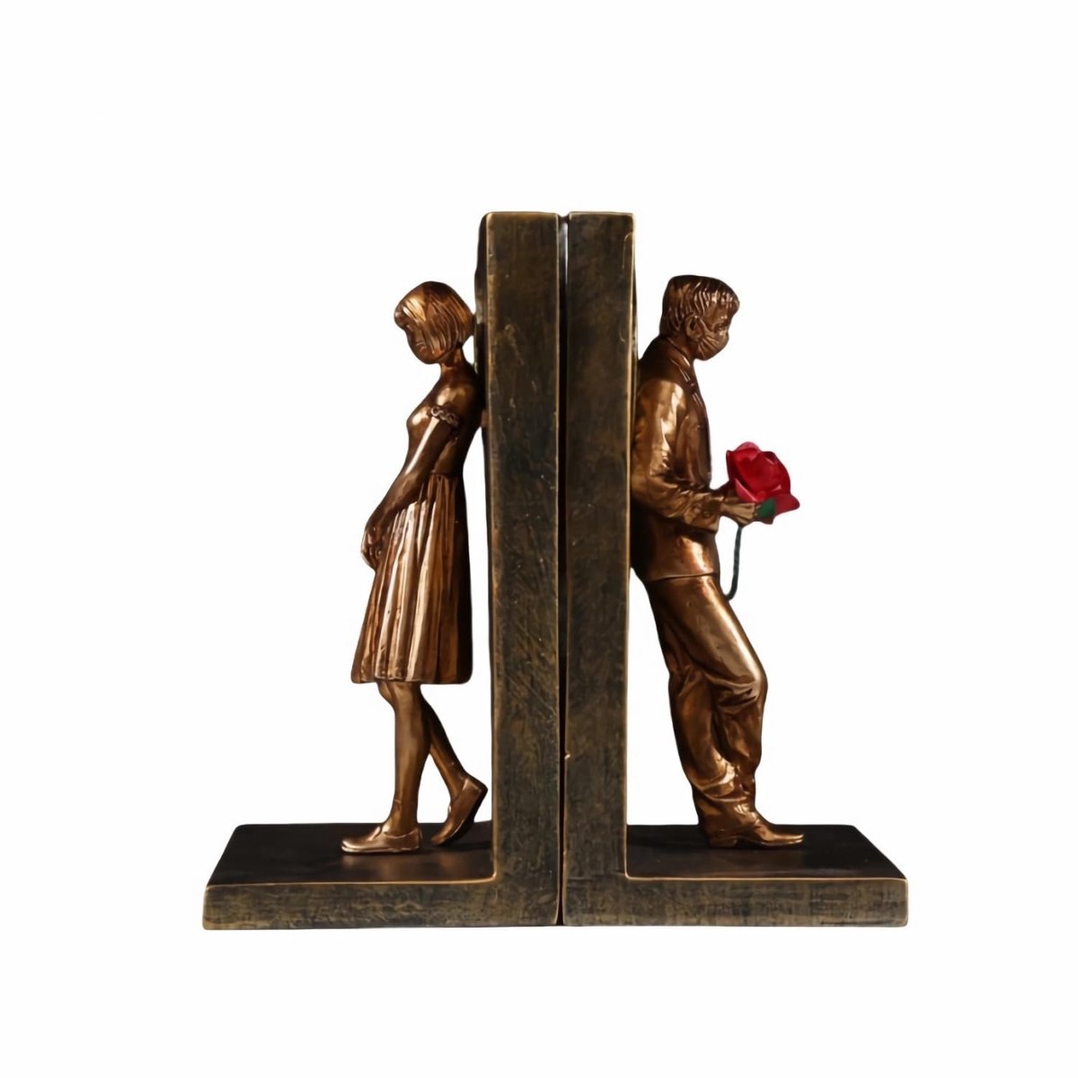 Omgoods - Set van 2 Decoratieve Boeksteunen in Goud