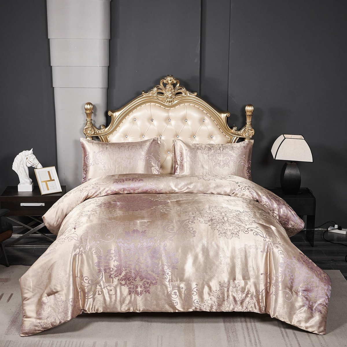 Omgoods - Jacquard Duvet Cover Set - Premium Polyester Bedlinnen