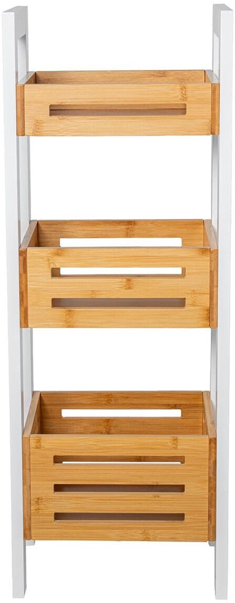 Omgoods - Houten Badkamerplank 28 x 78 x 20 cm Bruin