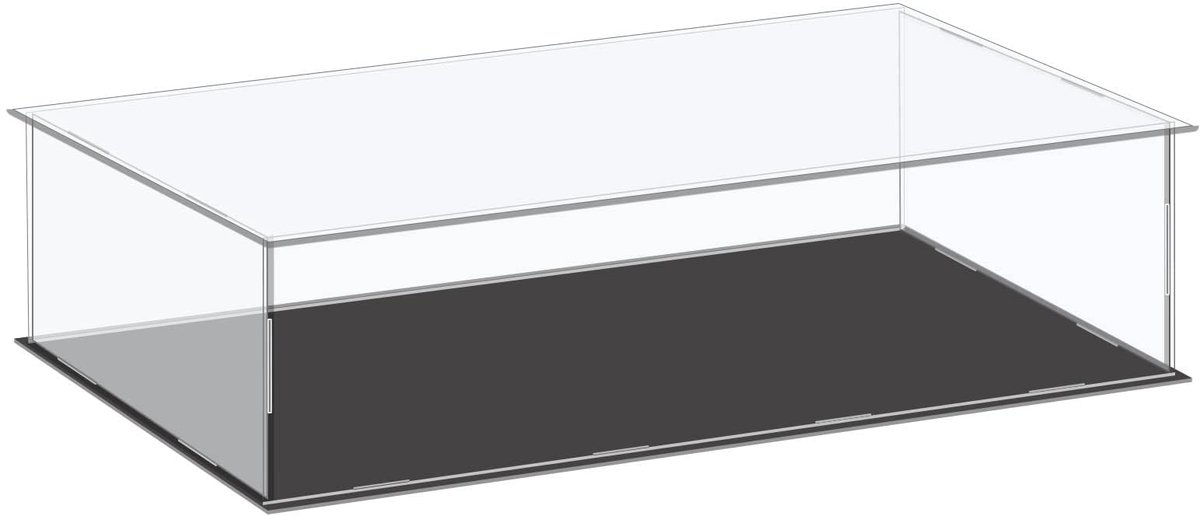 Omgoods - Acryl Display Box voor Verzamelobjecten met Zwarte Basis