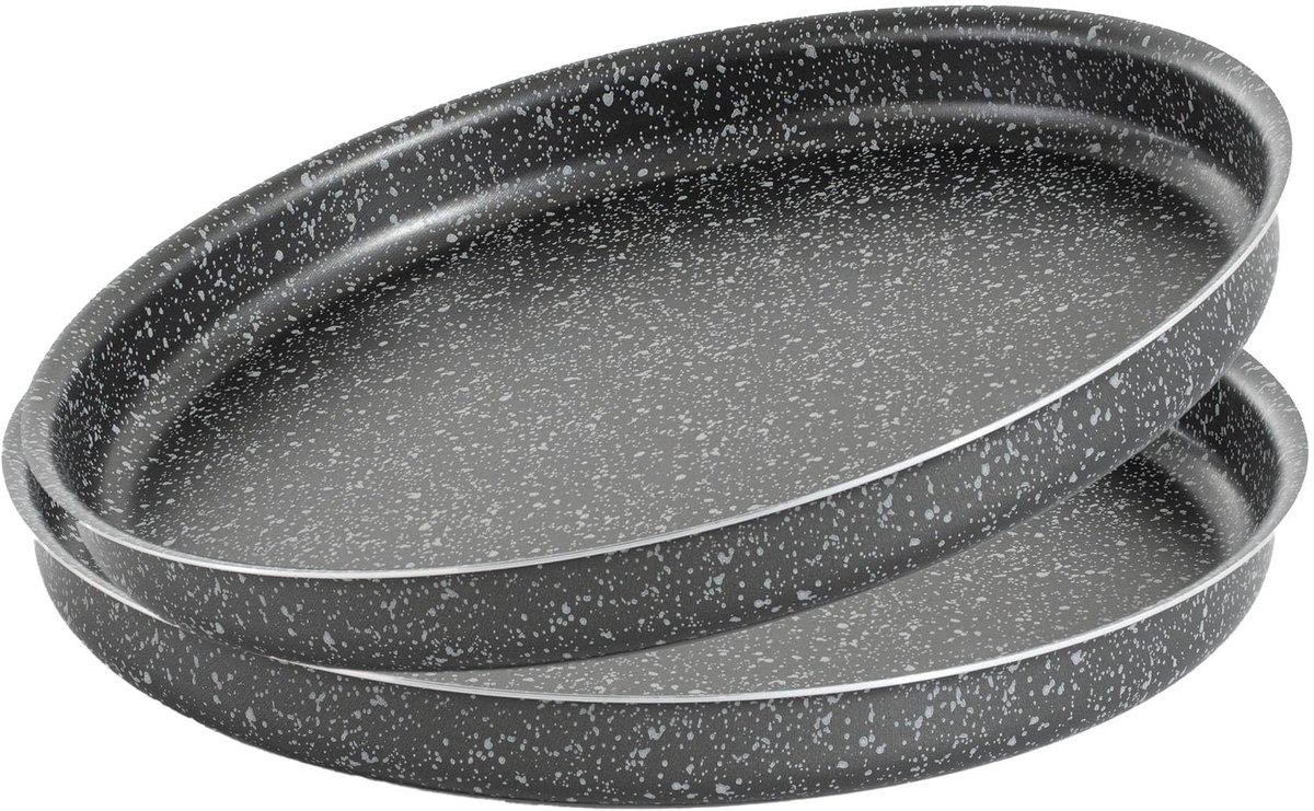 Omgoods - Ronde Pizza Bakplaat 34 cm van Aluminium - Set van 2