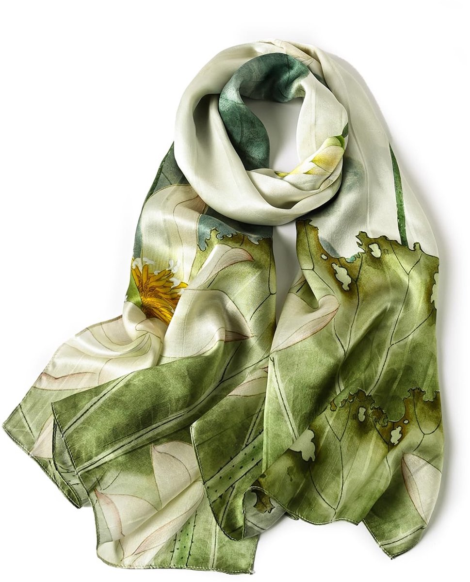 Omgoods - Luxe Zijde Sjaal voor Vrouwen 53 x 170 cm