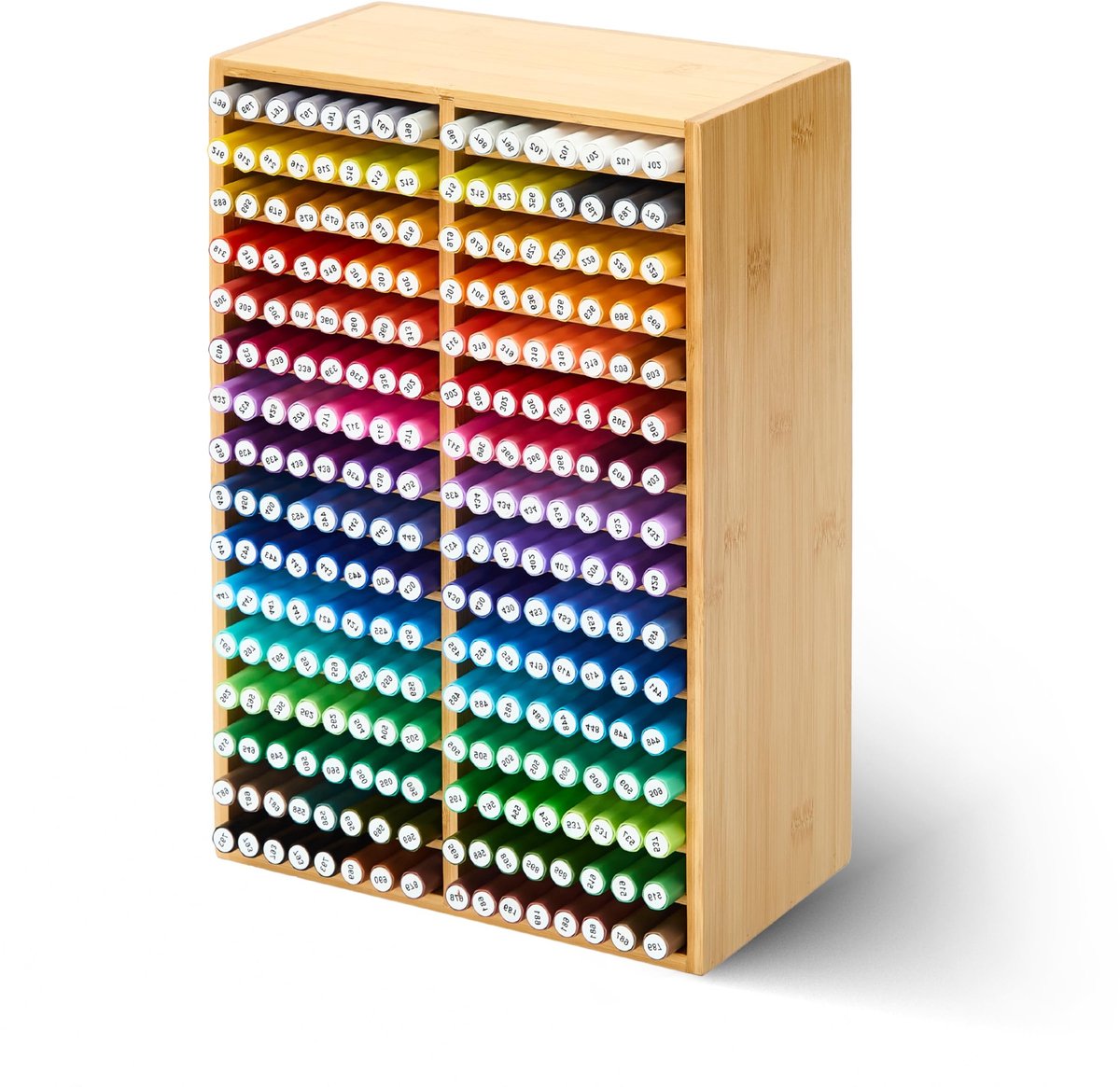 Omgoods - Bamboo Organizer voor 224 Stiften met 32 Compartimenten