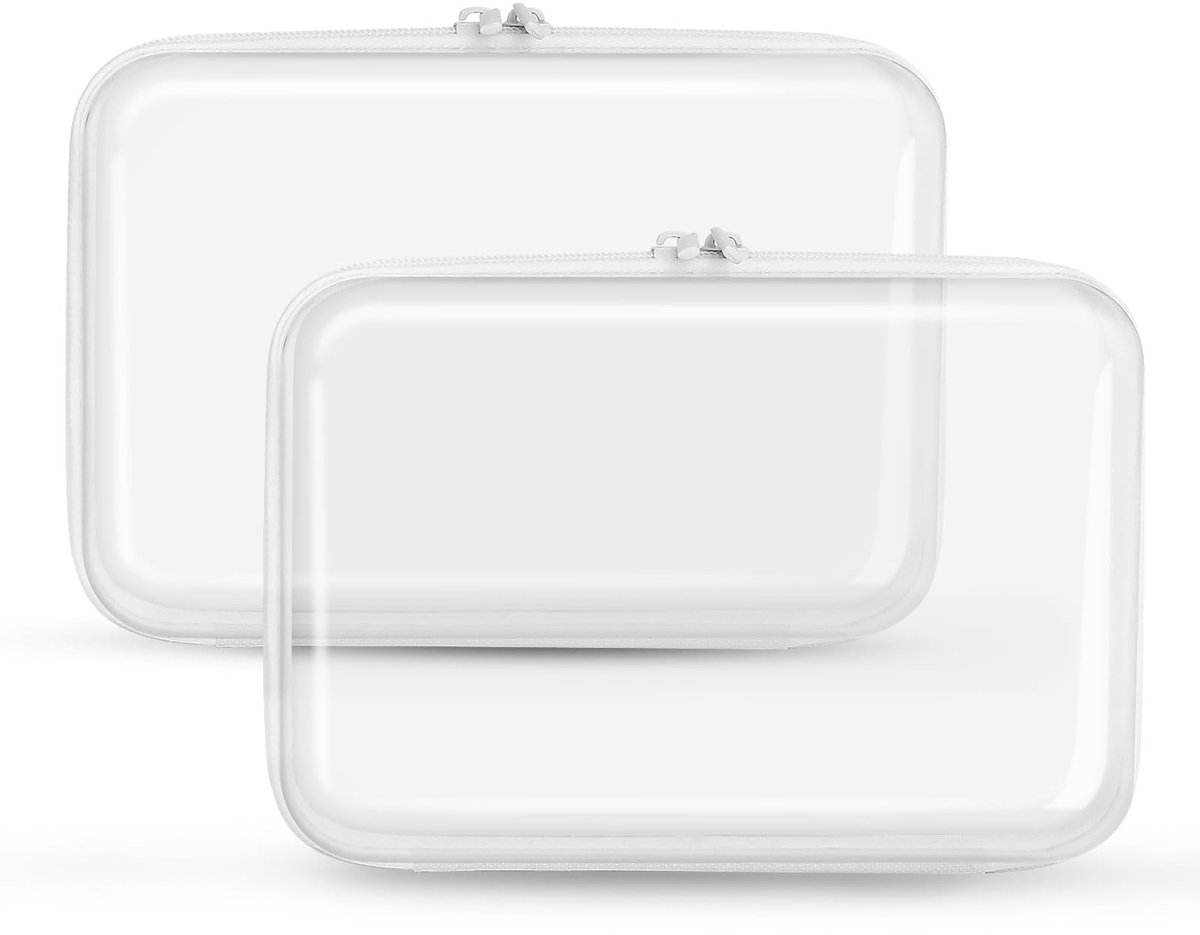 Omgoods - 2 Pcs Transparante Toilettas - Waterdichte Reistas voor Cosmetica en Toiletten