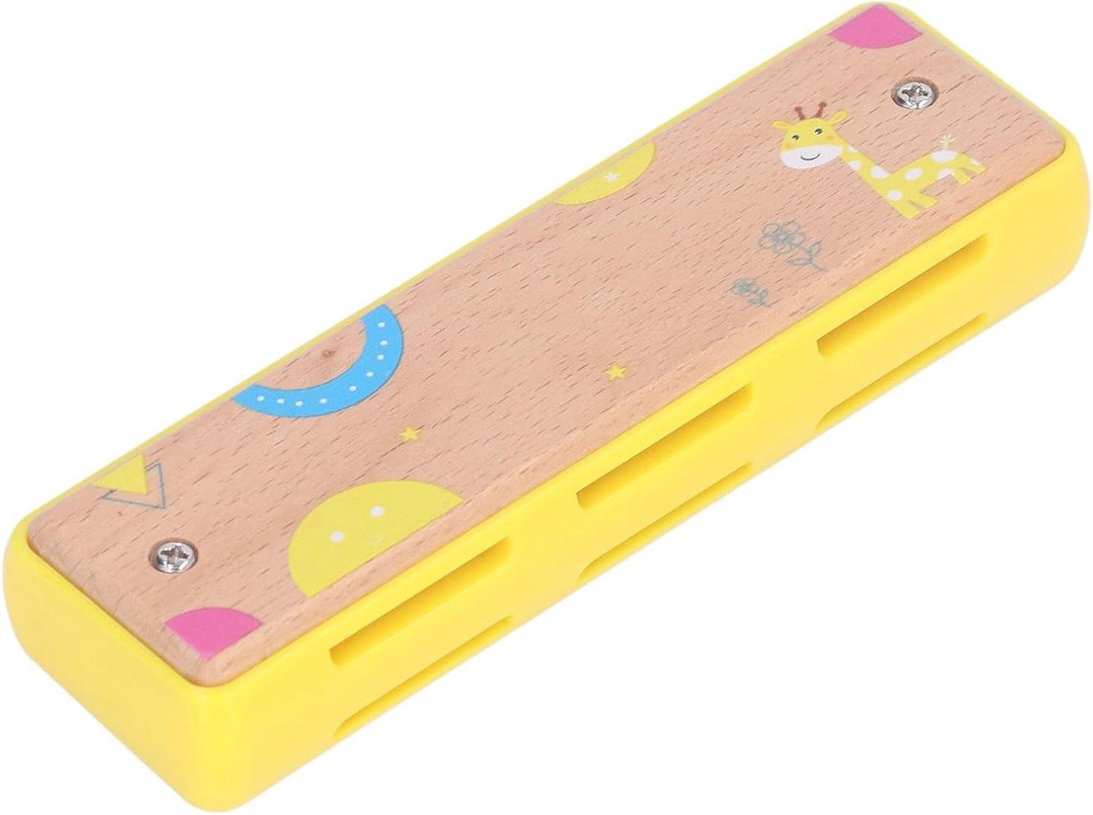 Kindermondharmonica - Muziek Speelgoed - Muziek Leren - 16 Gaten - 15 x 5 x 3 cm - Geel