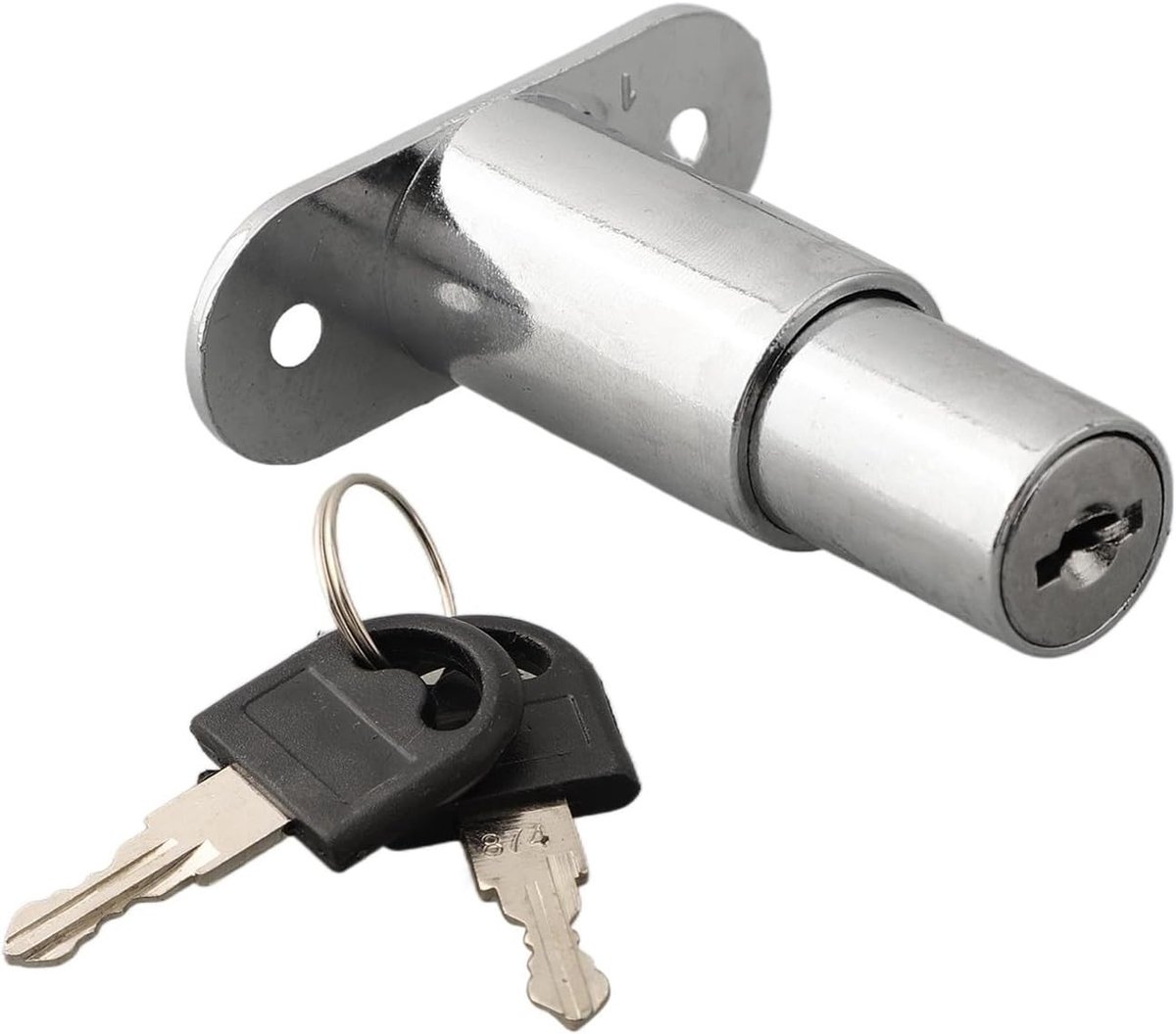 Verstelbare Plunjer Lock met 2 Sleutels, Verchroomde Zinklegering voor Laden, Deurkasten en Displaykasten (23mm)