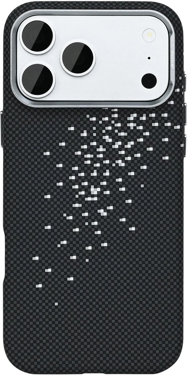 Rixus Alpine Ultra-Slim Case With MagSafe Compatible RXD022 For Apple iPhone 17 Pro Max Galaxy Black