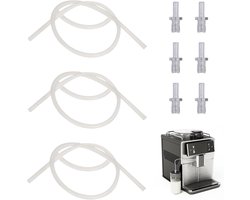 3 stuks melkslangen & 6 stuks aansluitnippels, voor Jura volautomatische koffiemachines Impressa Giga, transparante - ShopVlot