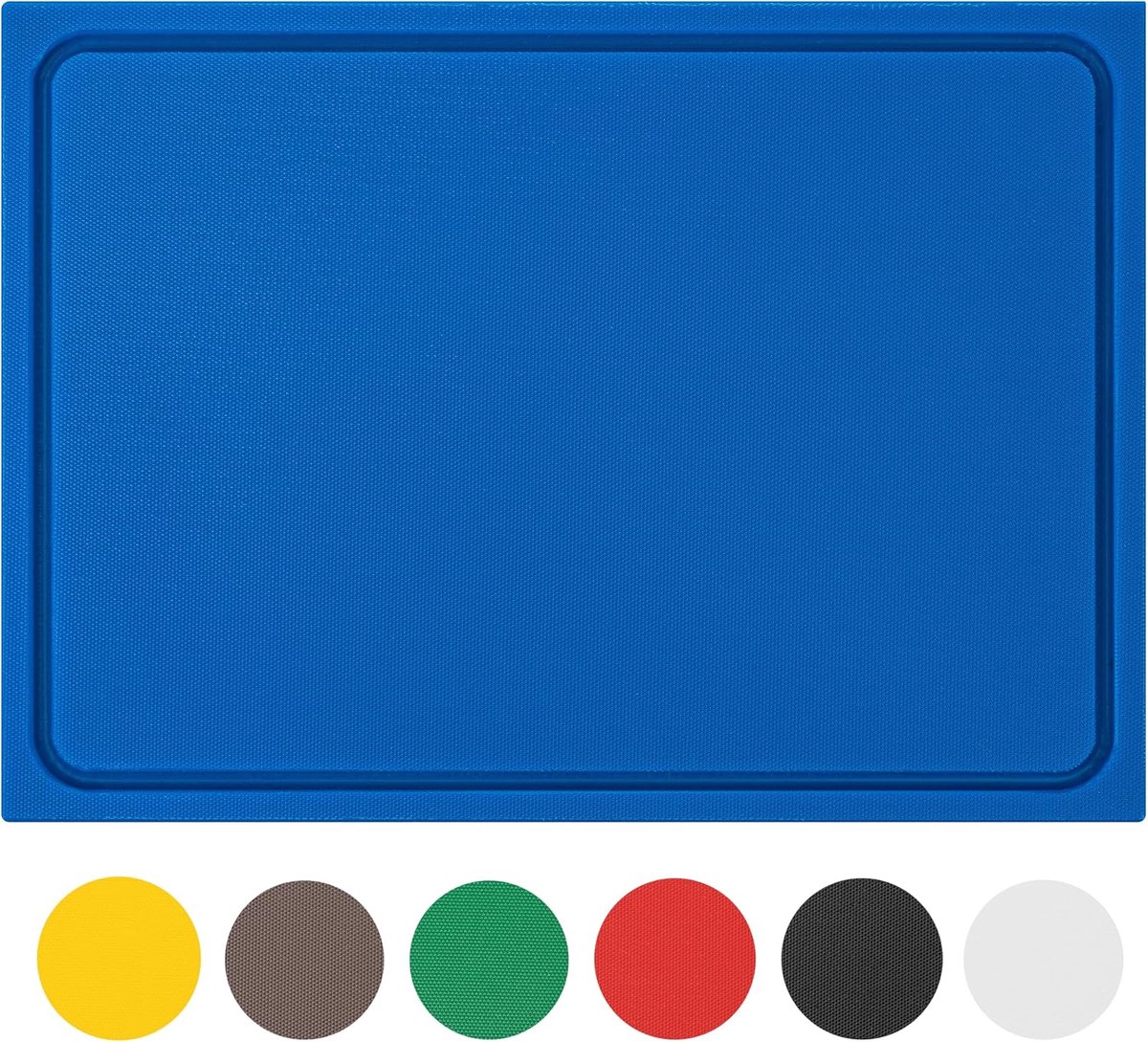 stevige kunststof snijplank blauw, 35x25x2 cm
