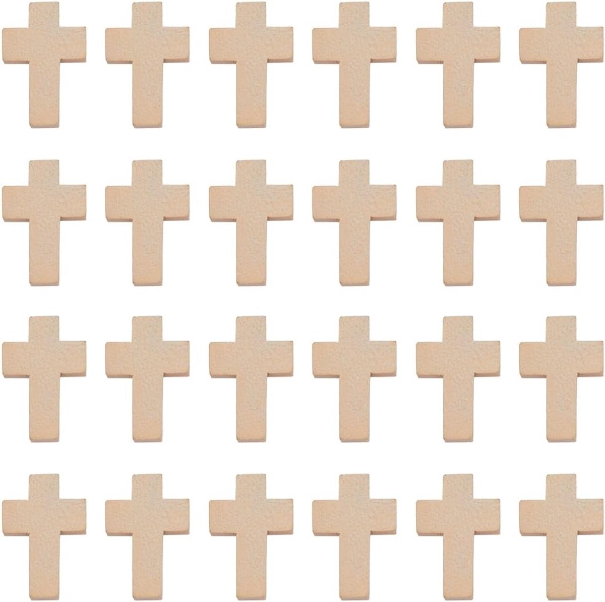 Houten kruis hanger van natuurlijk hout klein kruis hanger voor party favors halsketting sieraden maken DIY handwerk handgemaakte accessoires camel