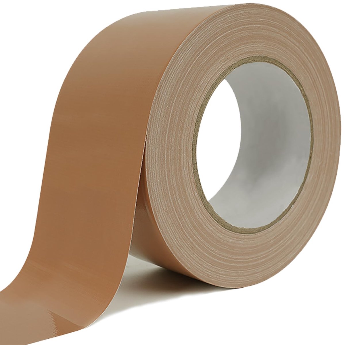 pantsertape, extra sterk, 20 m x 50 mm, ducttape, scheurbaar, stoffen tape voor reparaties, waterdicht, voor pipes, carpets, afdichten, reparaties, bruin