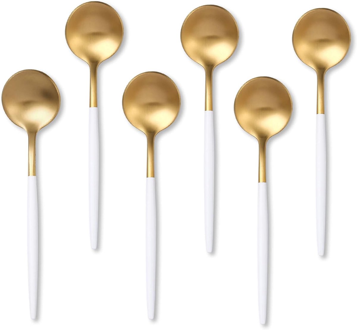 6-delige koffielepelset, inclusief een elegante theelepel en een espressolepel (ca. 12 cm).